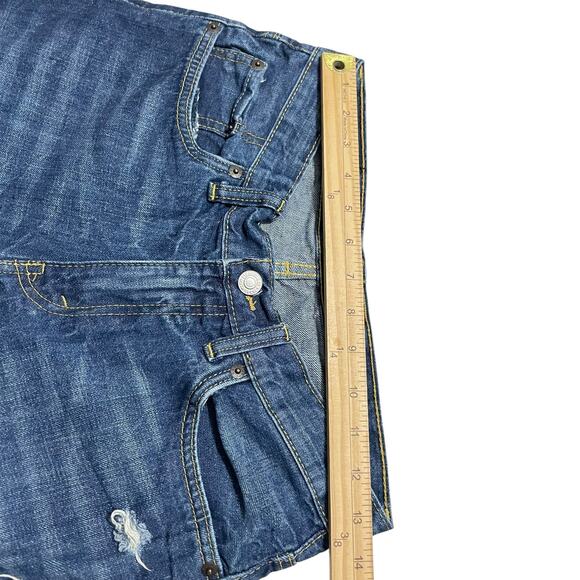 Levis 502 Jeans Youth Size 16 Big Boys Regular Fit Tapered Blue Denim Distressed - Picture 11 of 13